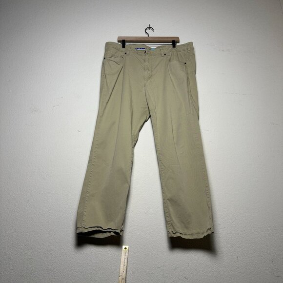 Tommy Bahama Khaki Chino Pant Men 36x28 Slim Straight Casual Minimal Blue Lining - Picture 1 of 13